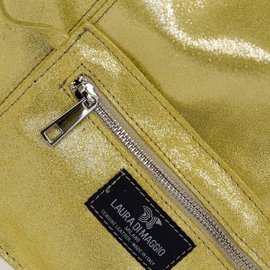 Laura Di Maggio GLIETTER – Sacca In Pelle Glitter Gialla