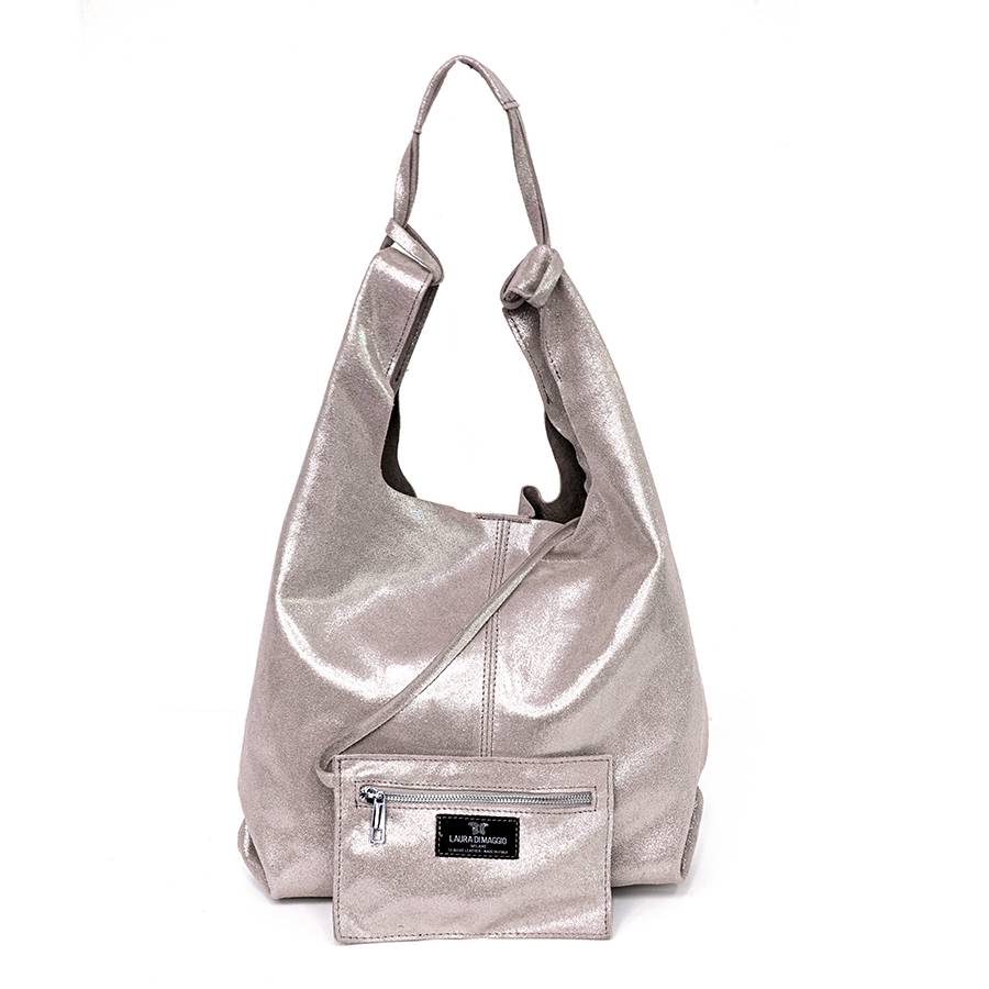 Laura Di Maggio GLIETTER – sacca in pelle glitter rosa