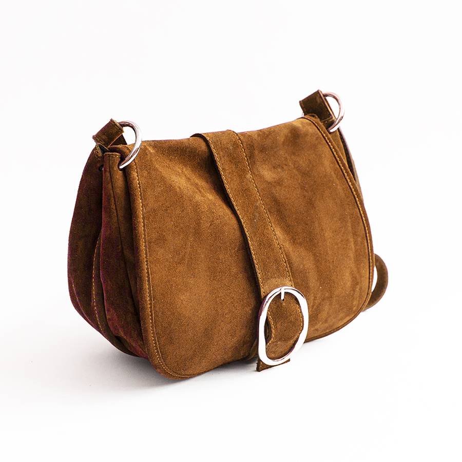 Laura Di Maggio HELOIZE – Postina In Camoscio Con Fibbia Cuoio