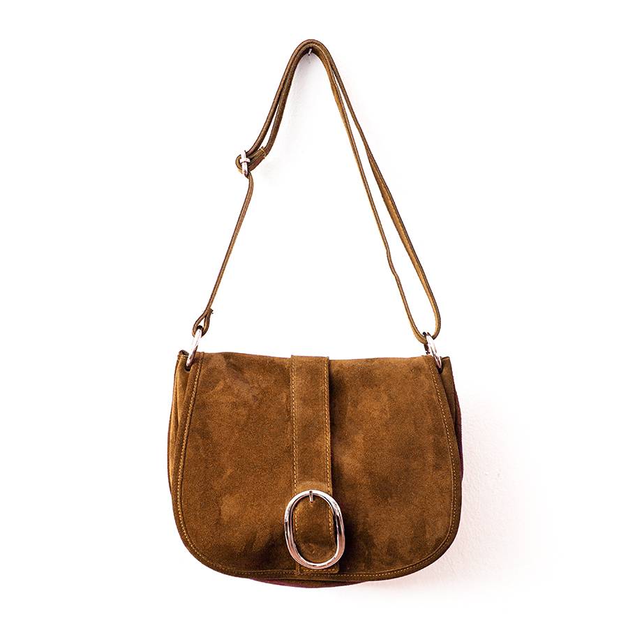 Laura Di Maggio HELOIZE – Postina in camoscio con fibbia cuoio