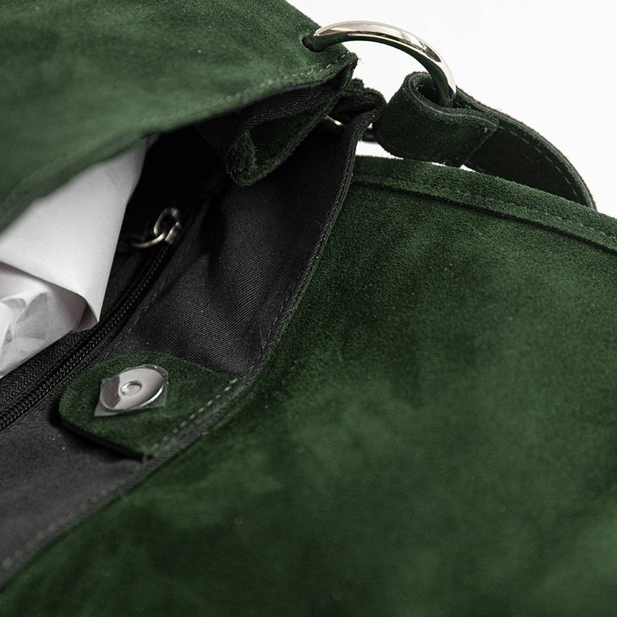 Laura Di Maggio HELOIZE – Postina In Camoscio Con Fibbia Verdone