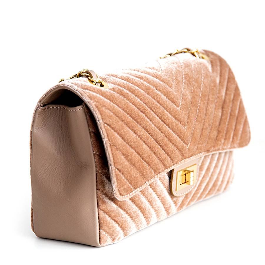 Laura Di Maggio IDE – Borsa In Velluto Trapuntato Tortora