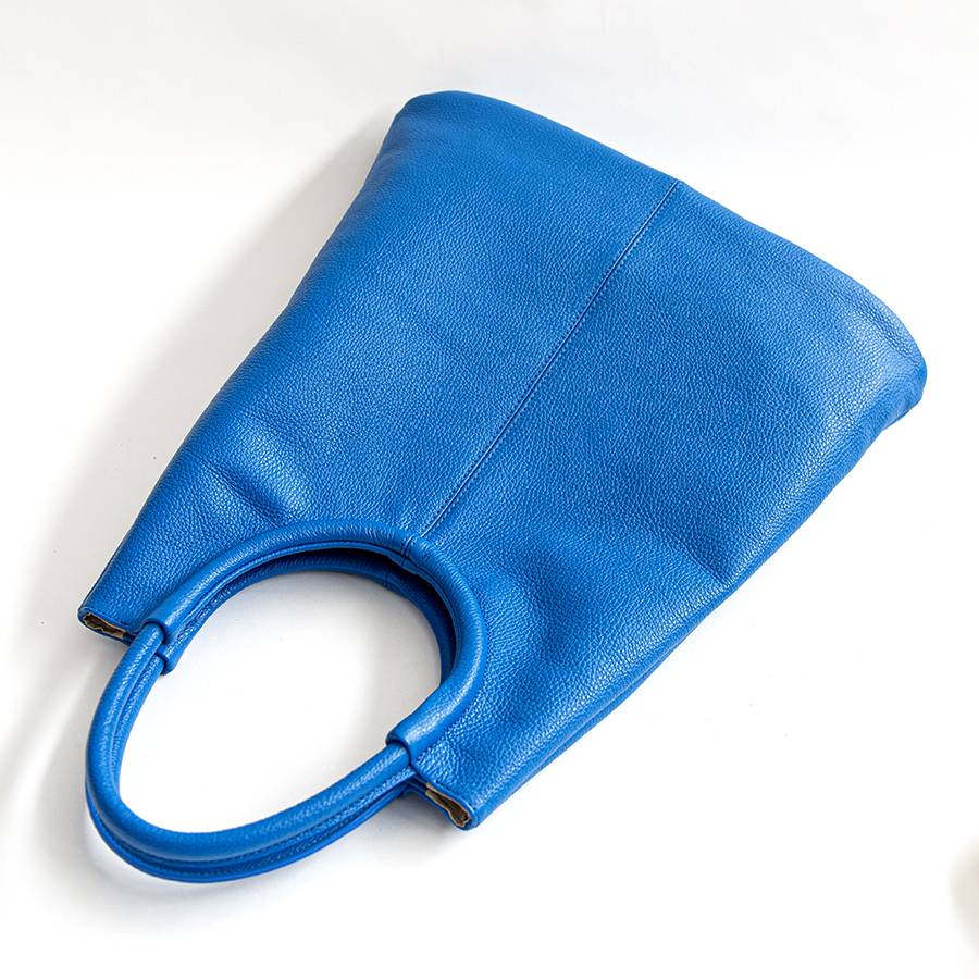 Laura Di Maggio INDIA – Maxi Borsa Con Manico Tondo In Pelle Blu