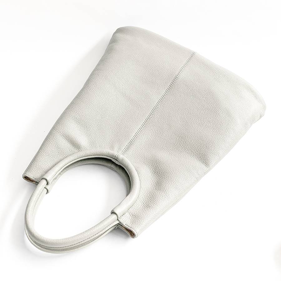 Laura Di Maggio INDIA – Maxi Borsa Con Manico Tondo In Pelle Latte