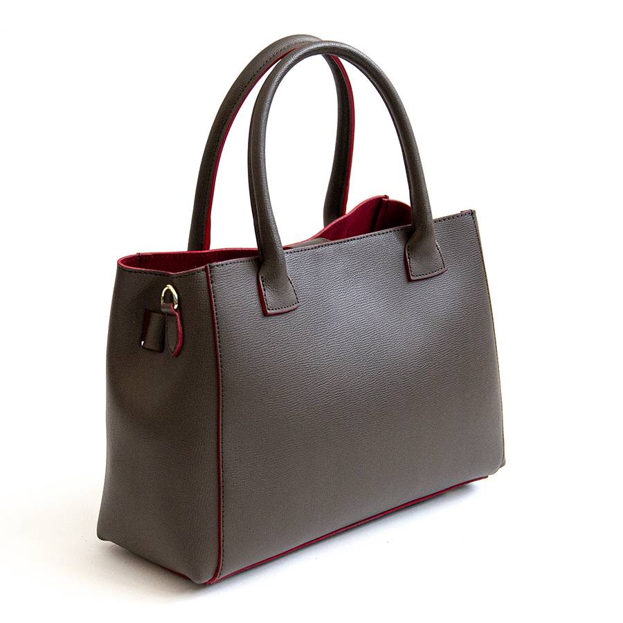 Laura Di Maggio IRINA – Tote In Pelle Testa Di Moro E Interno Rosso