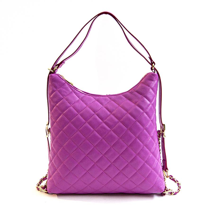 Laura Di Maggio ISABEL – Zaino/borsa In Nappa Trapuntata Fuxia