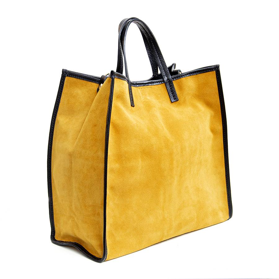 Laura Di Maggio ISABELLA – Shopper In Pelle Camoscio Senape