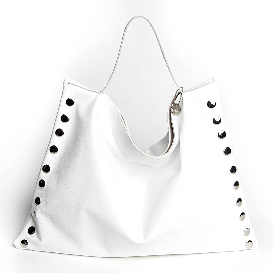 Laura Di Maggio JILLIAN BIG – Maxi borsa in pelle nappa bianca