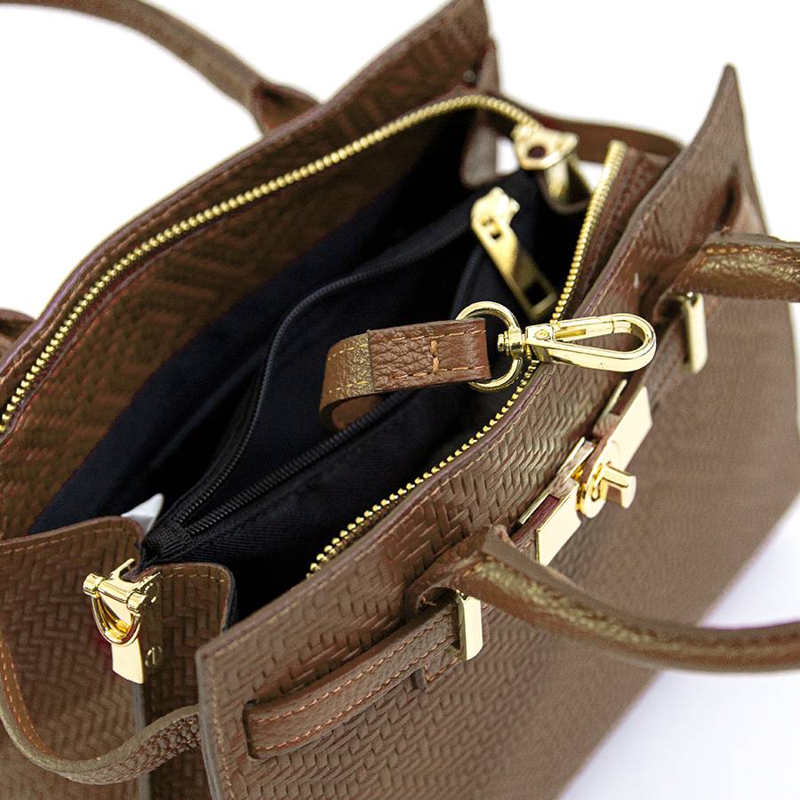 Laura Di Maggio KELLY – Borsa In Pelle Serigrafata Cuoio