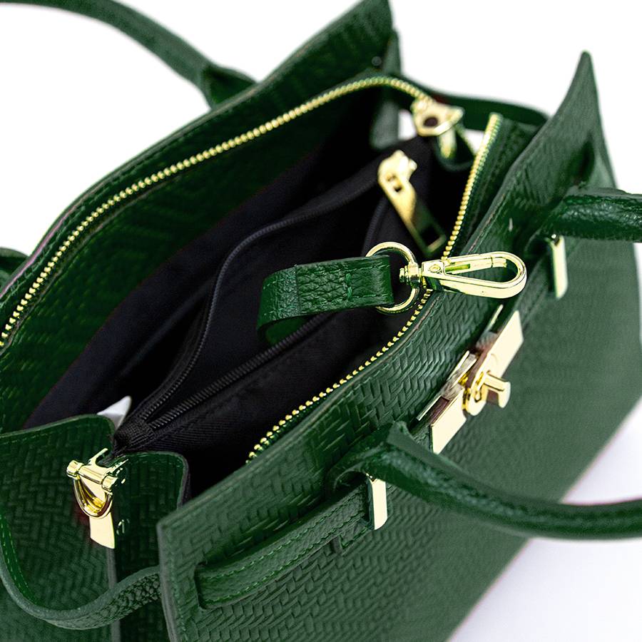 Laura Di Maggio KELLY – Borsa In Pelle Serigrafata Verde