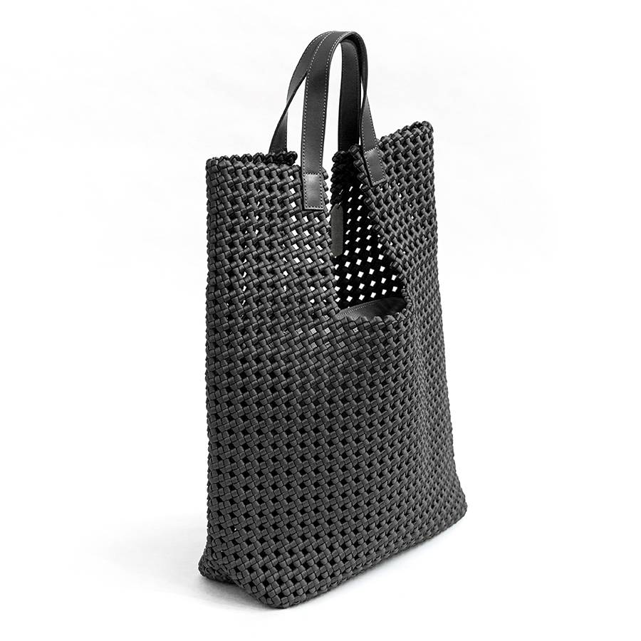 Laura Di Maggio KENDRA – Borsa Intrecciata In Raso Nero