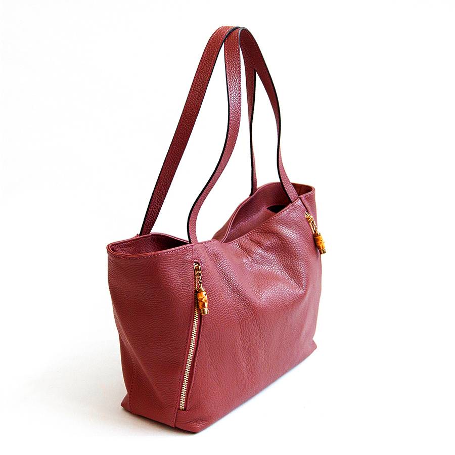 Laura Di Maggio BAMBU’ SHOPPER – Borsa In Pelle Rossa