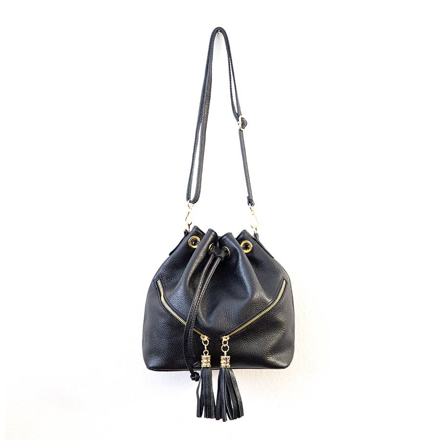 Laura Di Maggio BUCKET – secchiello in pelle nero