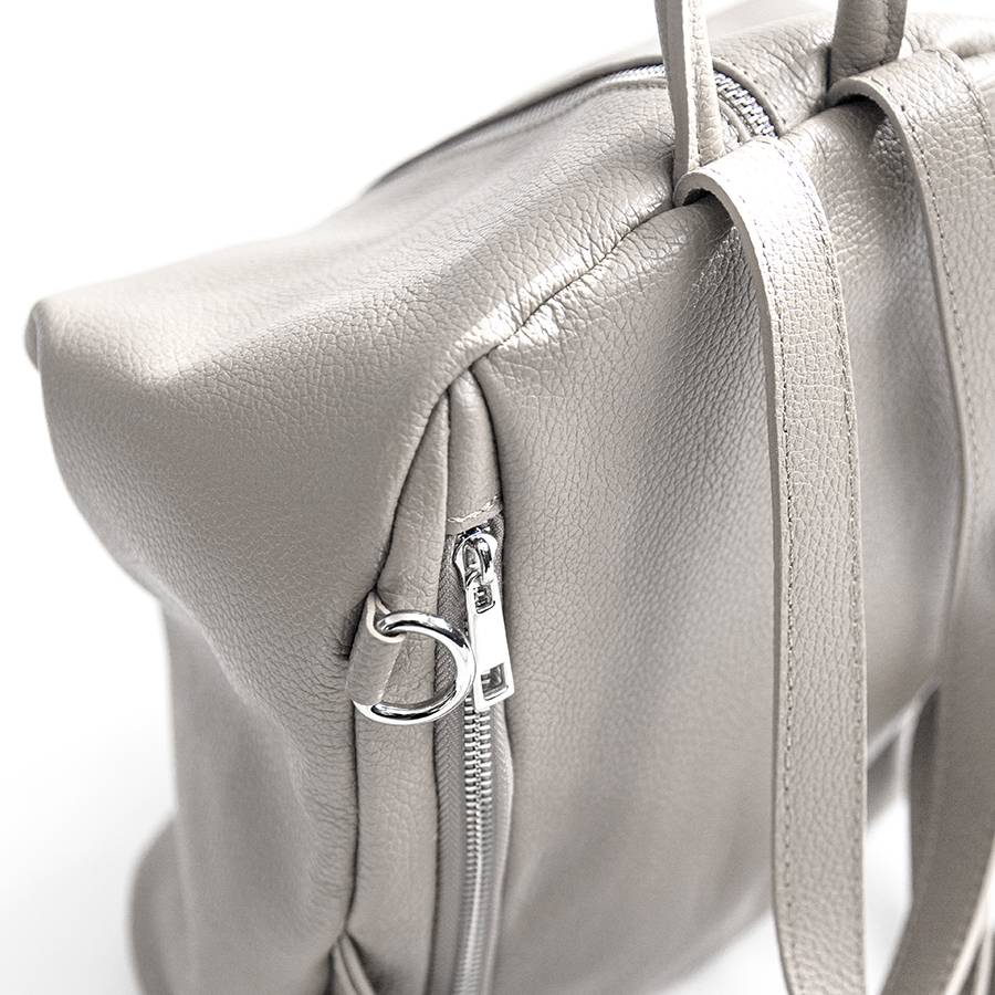 Laura Di Maggio FLIP – Zaino Con Zip In Pelle Panna