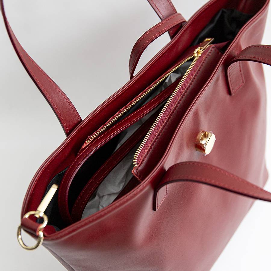 Laura Di Maggio LADY – Shopping In Pelle Soft Rubino