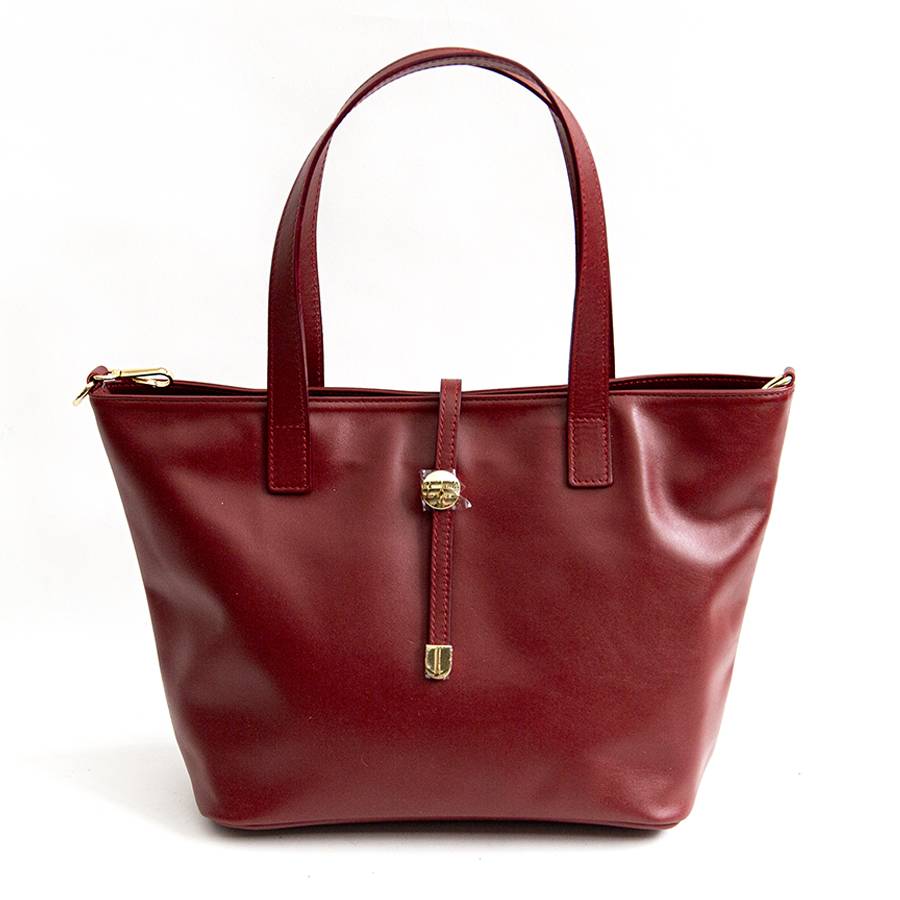 Laura Di Maggio LADY – shopping in pelle soft rubino