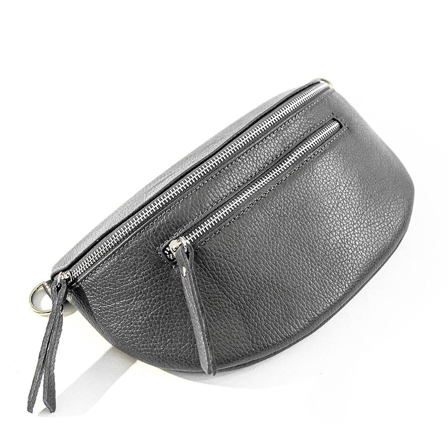 Laura Di Maggio MARSUPIO In Pelle Dollaro Grigio