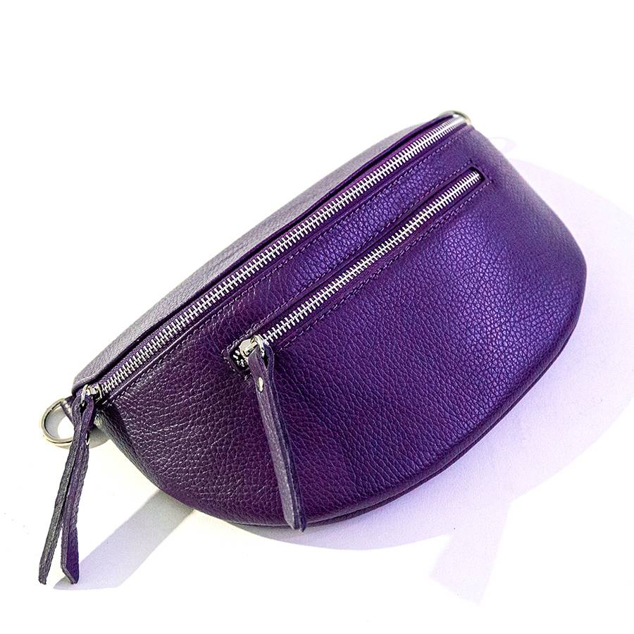 Laura Di Maggio MARSUPIO In Pelle Dollaro Viola