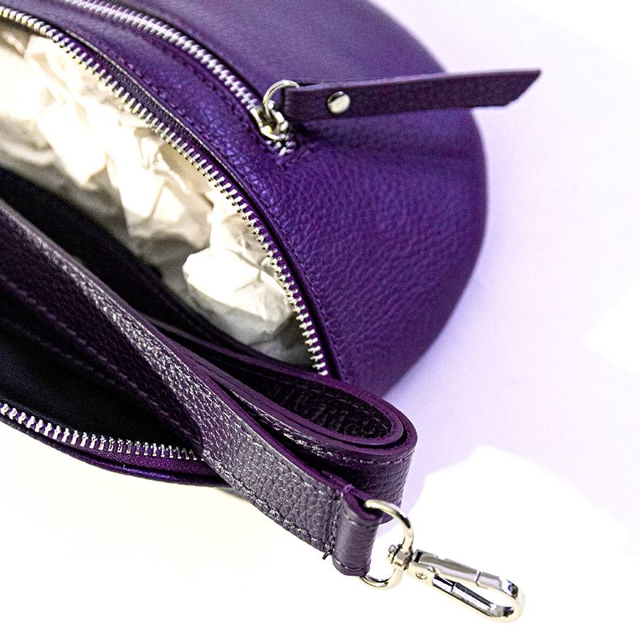 Laura Di Maggio MARSUPIO In Pelle Dollaro Viola