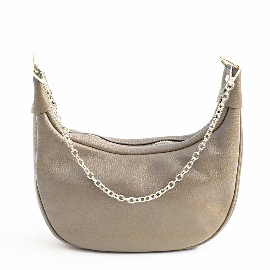 Laura Di Maggio MOON – Borsa a spalla in pelle taupe