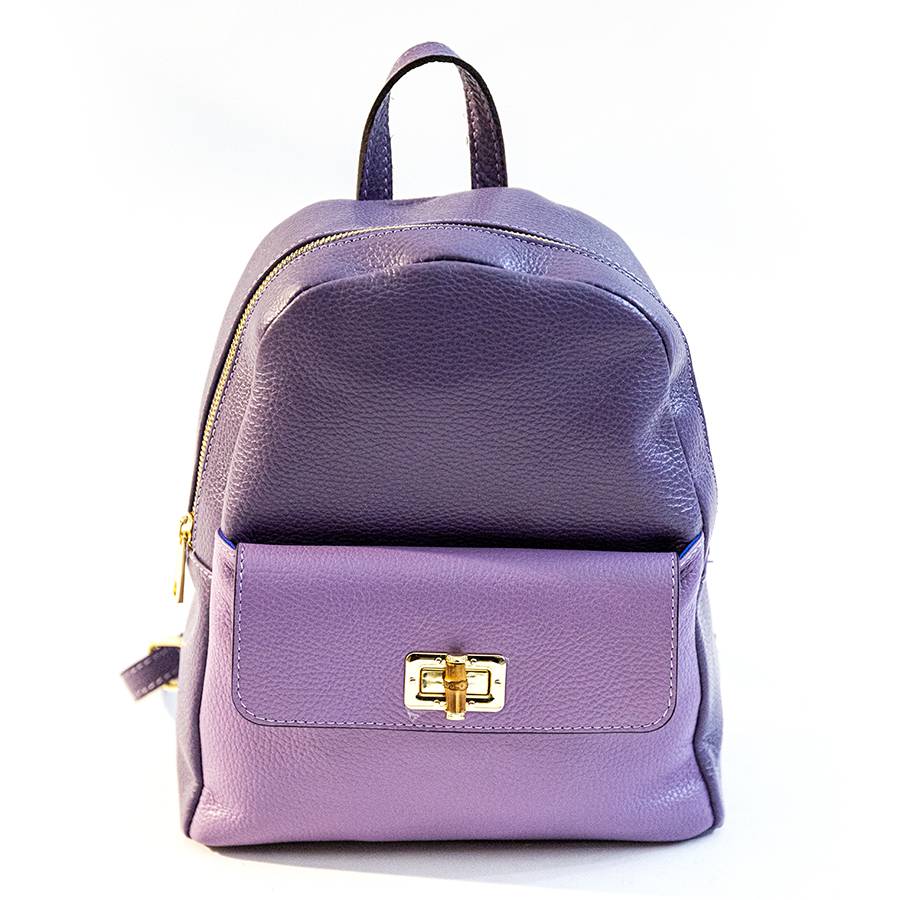 Laura Di Maggio NEMO – Zaino in pelle lilla & violetto