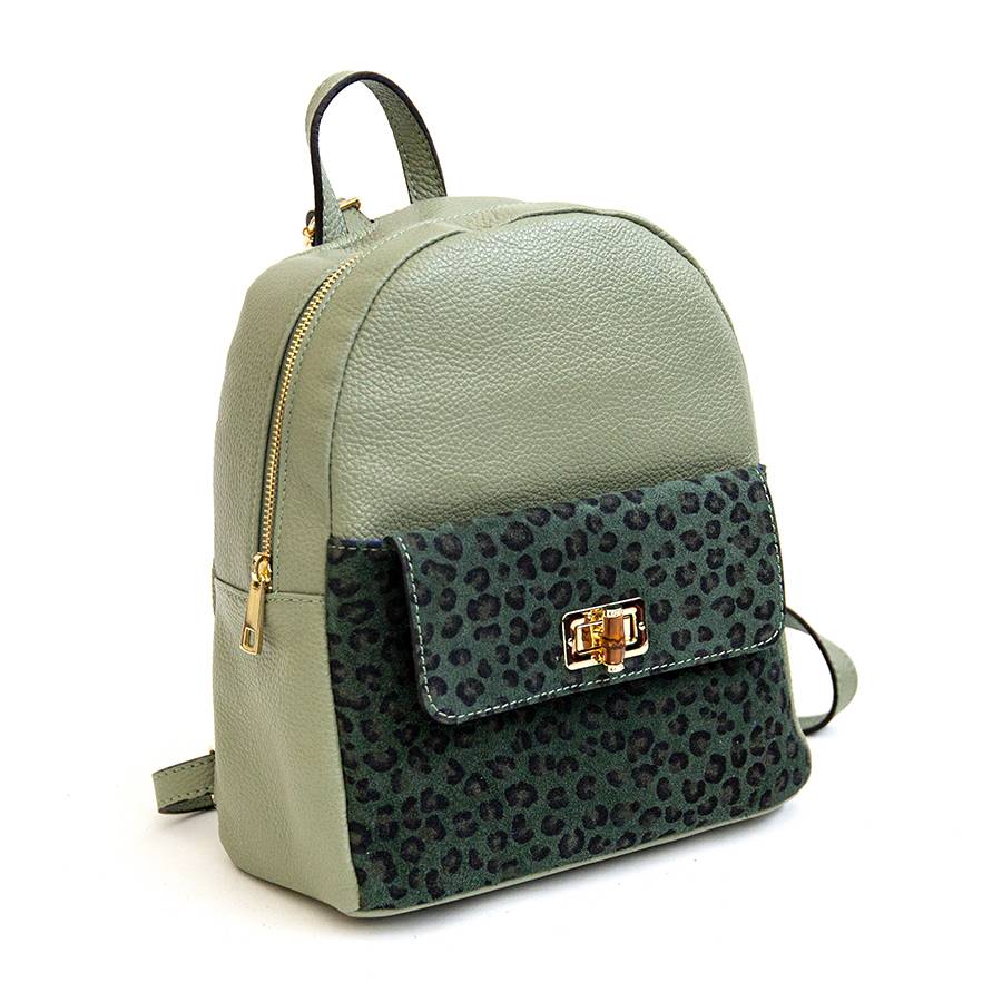 Laura Di Maggio NEMO – Zaino In Pelle Verde Salvia