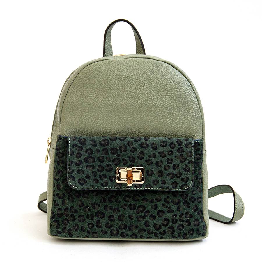 Laura Di Maggio NEMO – Zaino in pelle verde salvia