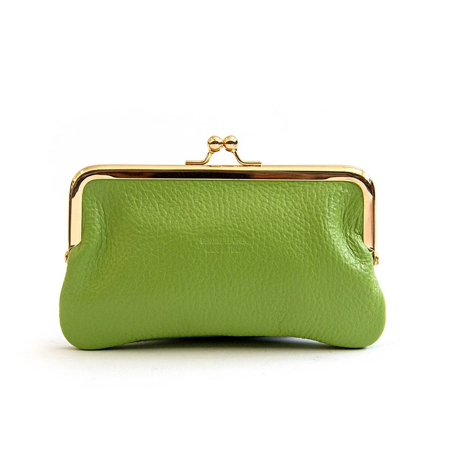Laura Di Maggio PORTAMONETE in pelle verde mela