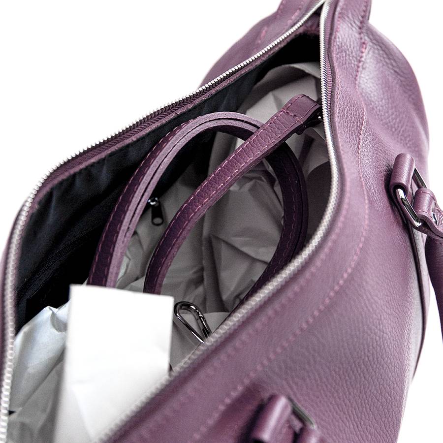 Laura Di Maggio TRAVEL – Borsone In Pelle Malva