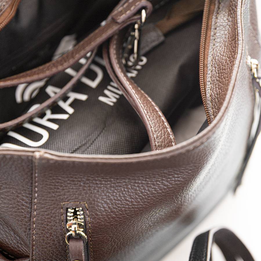 Laura Di Maggio ZIPPY – Sacca In Pelle Con Zip Cuoio