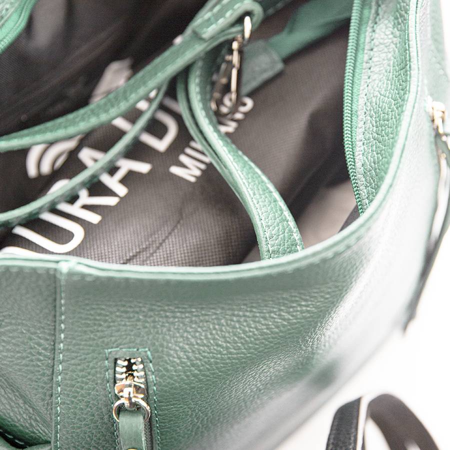 Laura Di Maggio ZIPPY – Sacca In Pelle Con Zip Menta