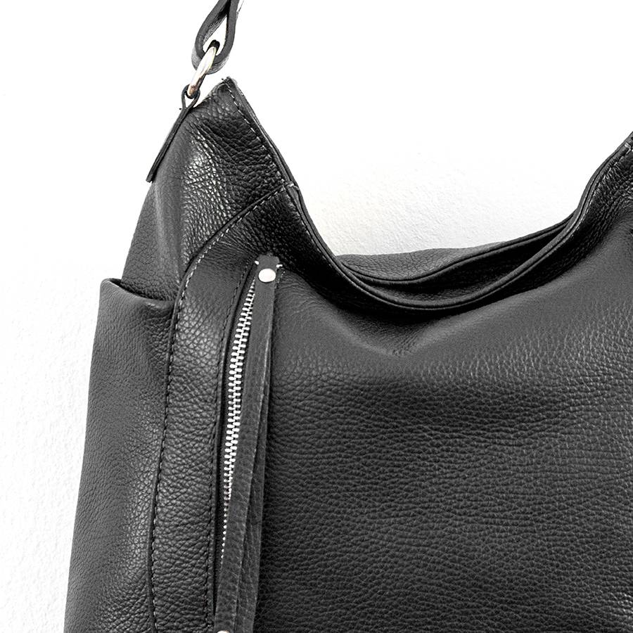 Laura Di Maggio ZIPPY – Sacca In Pelle Con Zip Nera