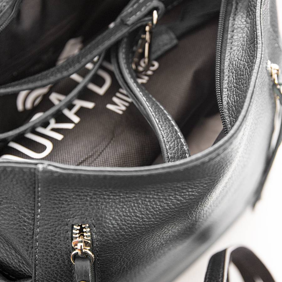 Laura Di Maggio ZIPPY – Sacca In Pelle Con Zip Nera