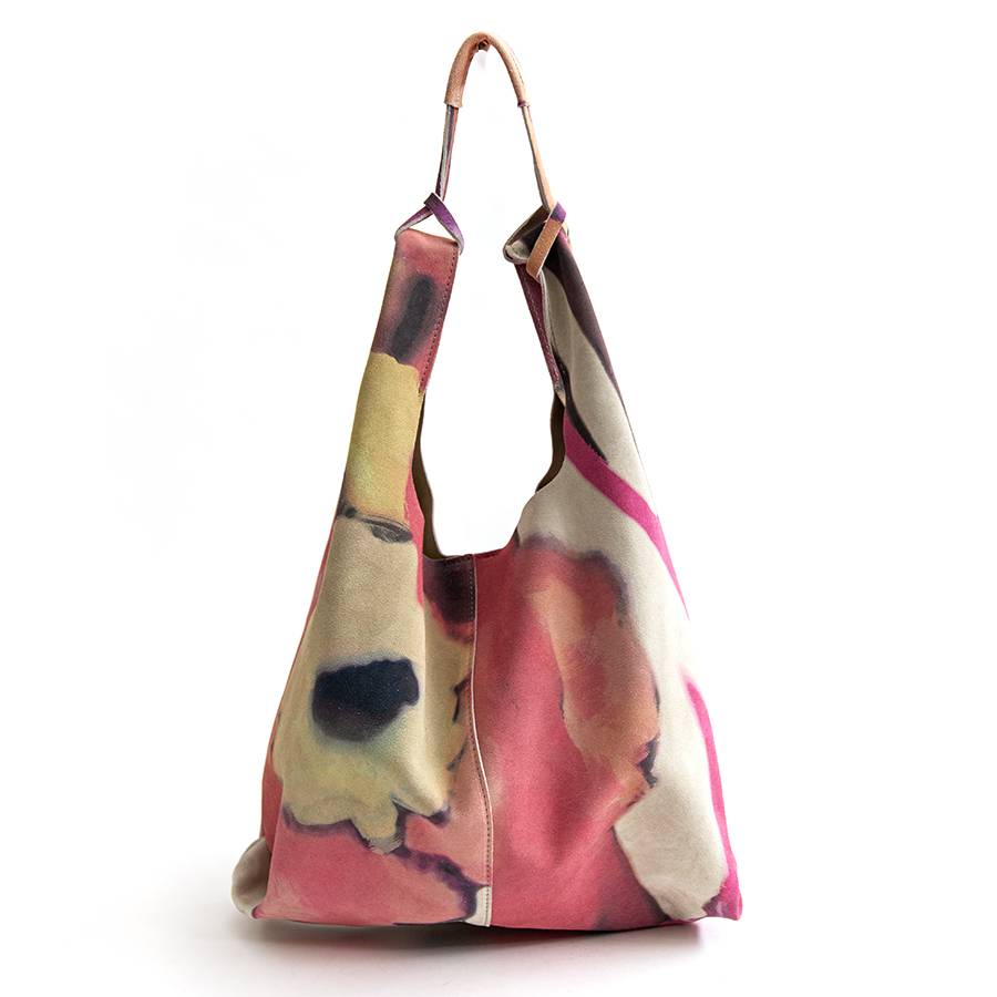 Laura Di Maggio LE SAC – sacca in pelle camoscio multicolor
