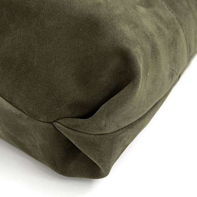 Laura Di Maggio LE SAC – Sacca In Pelle Camoscio Verde Militare