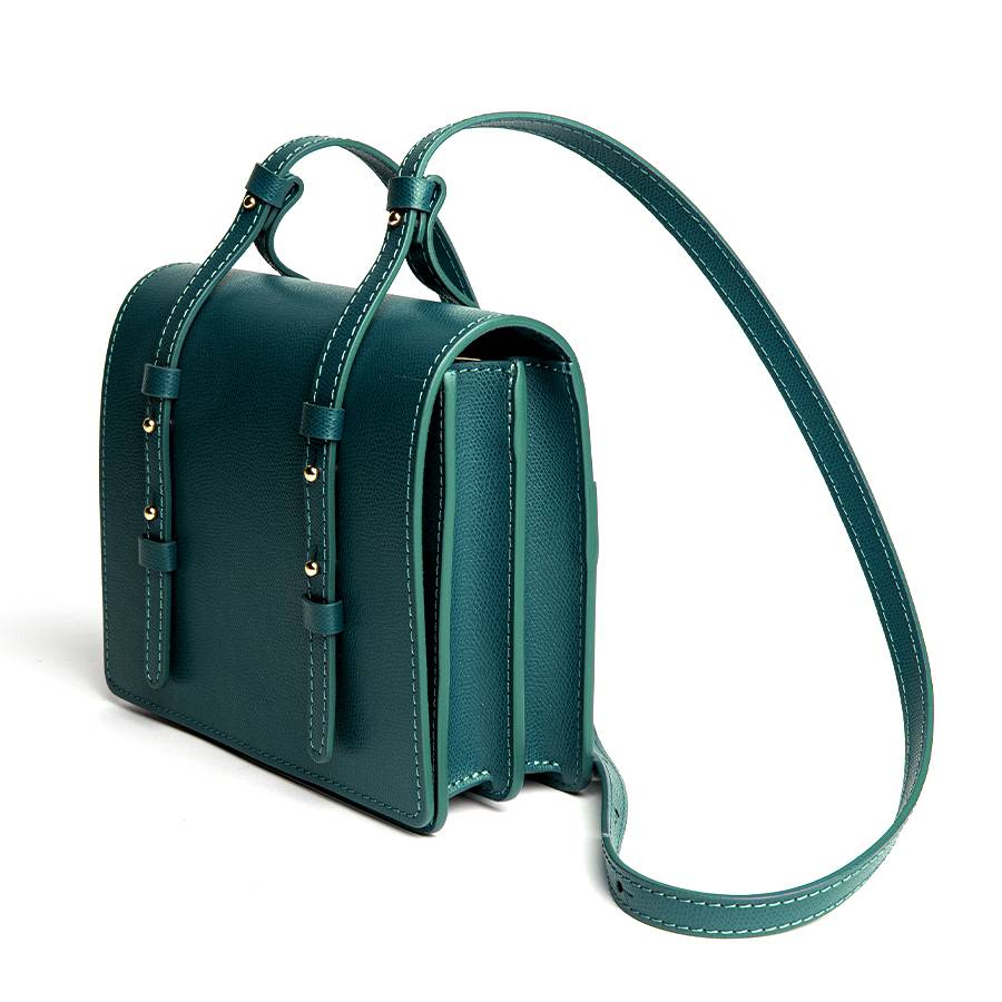 Laura Di Maggio LEA – Postina In Pelle Saffiano Petrolio