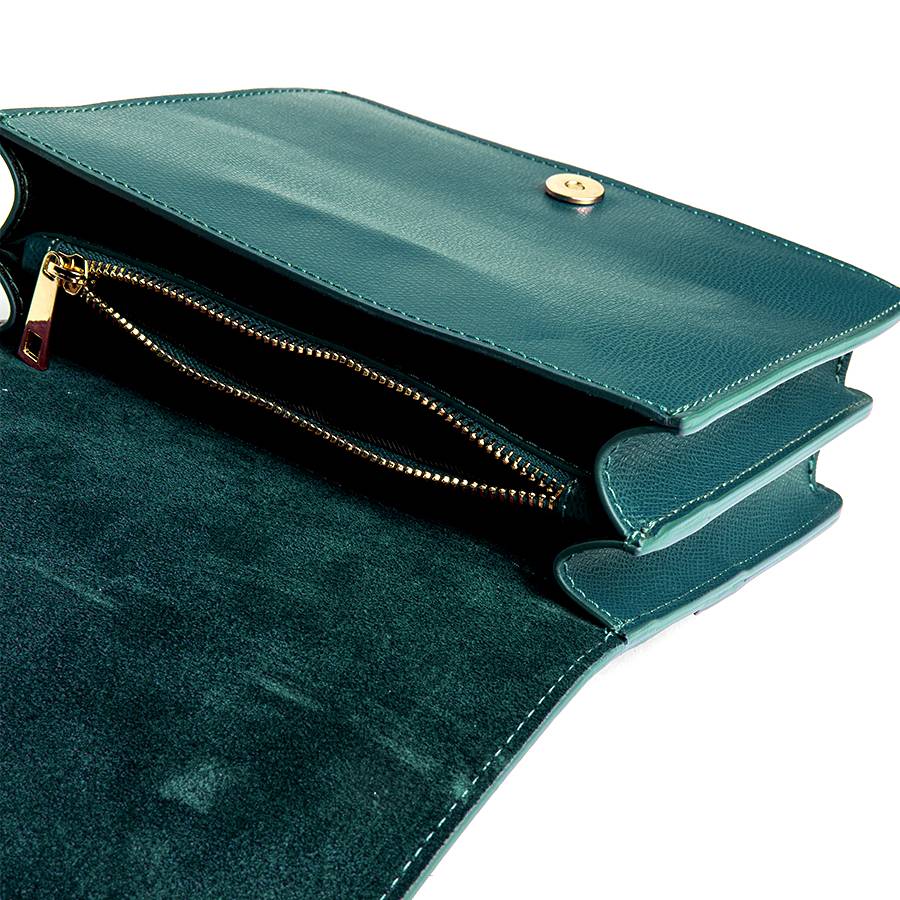 Laura Di Maggio LEA – Postina In Pelle Saffiano Petrolio