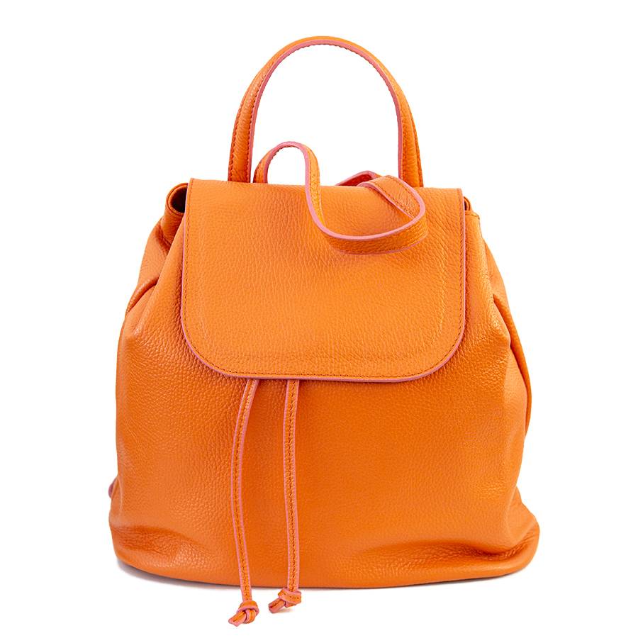 Laura Di Maggio LEIDA – Zaino in pelle dollaro arancio