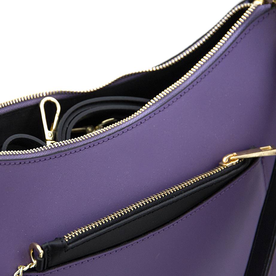 Laura Di Maggio LENA – Borsa A Spalla In Pelle Elegant Viola