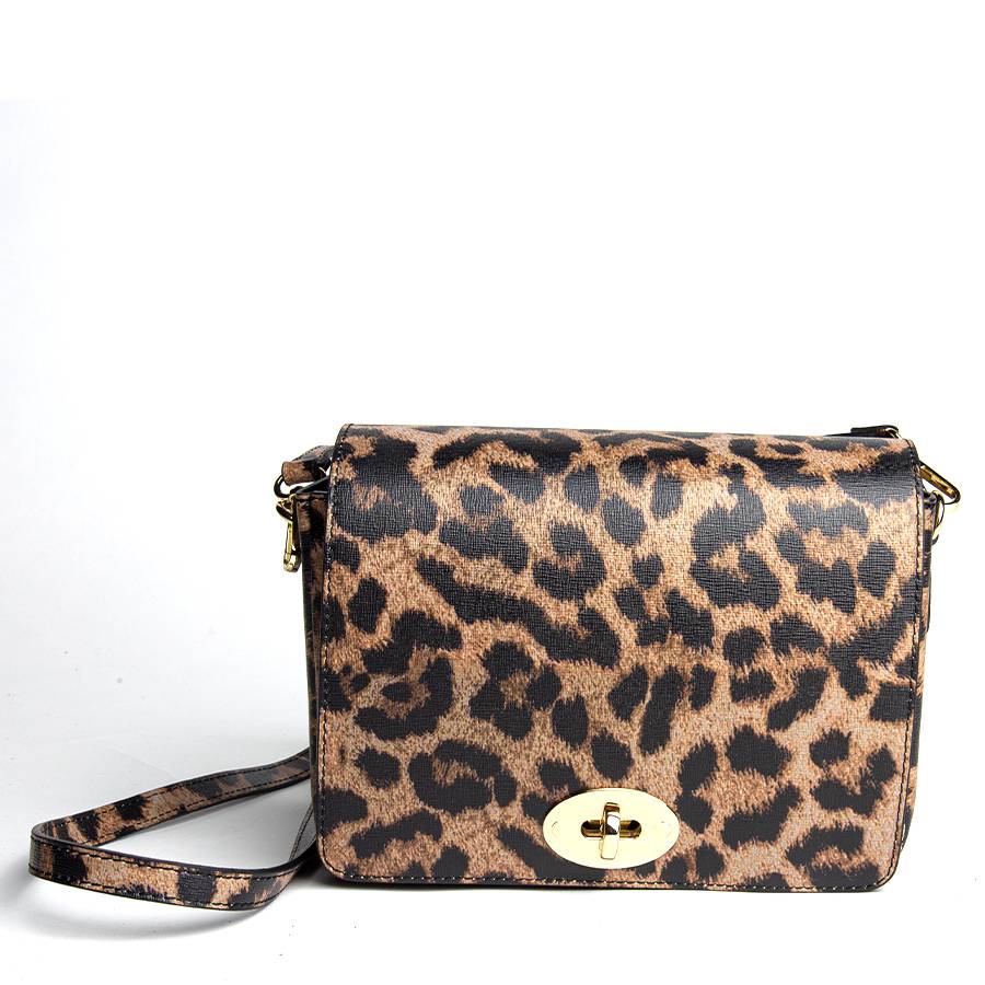 Laura Di Maggio LEOPARD – Postina in pelle saffiano stampata