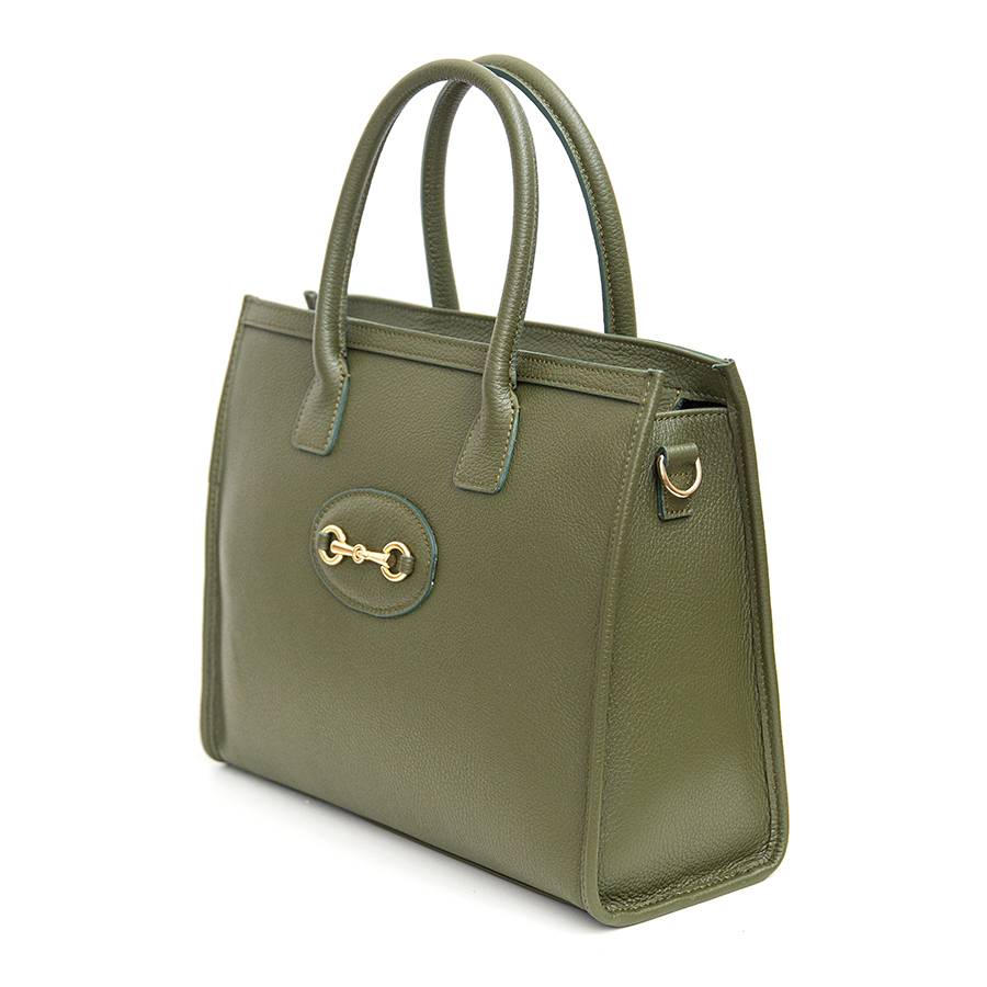 Laura Di Maggio LONDON – Borsa In Pelle Dollaro Verde Oliva