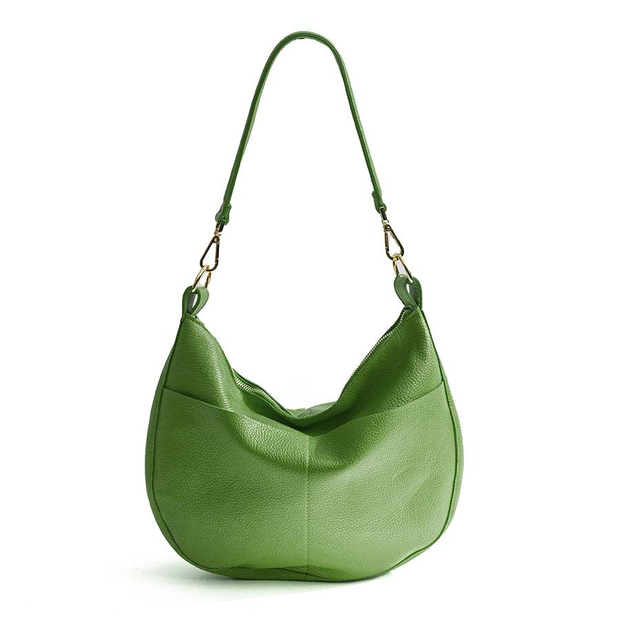 Laura Di Maggio LOREN – Sacca con tasche in pelle verde aloe