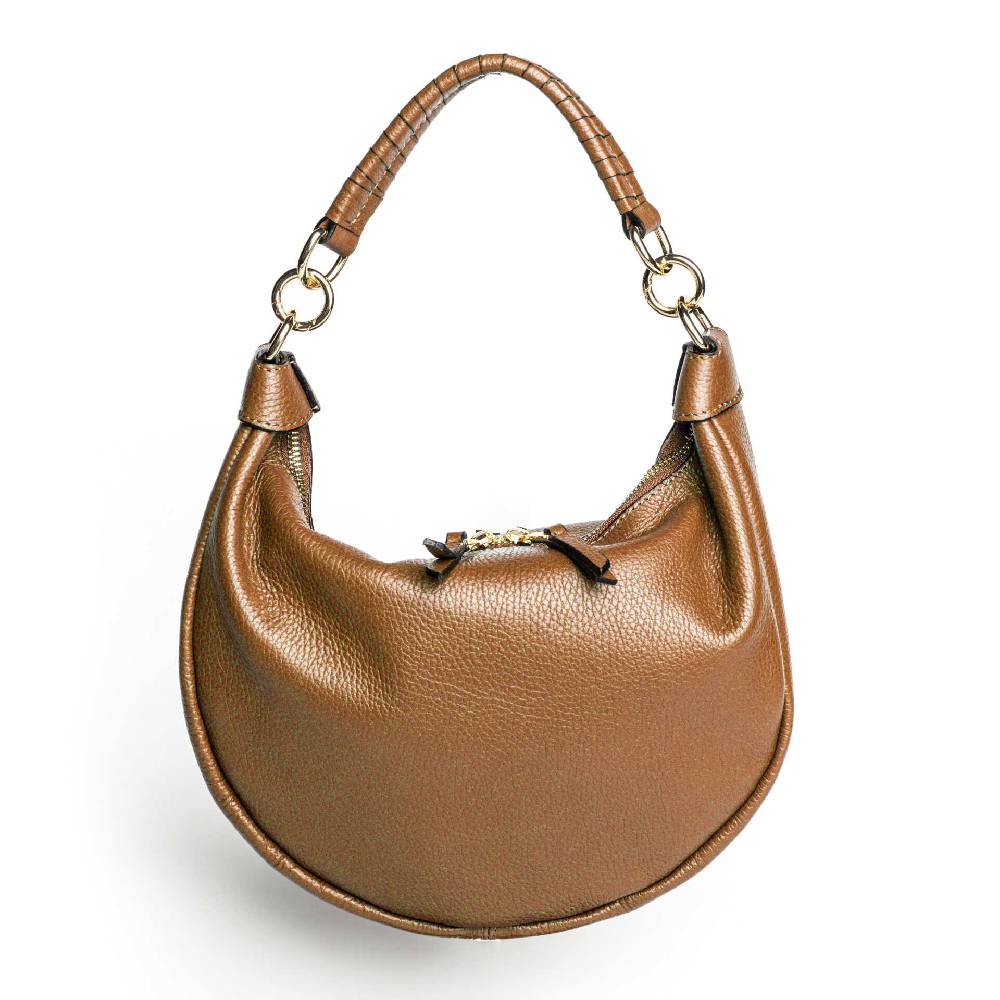 Laura Di Maggio MADRID – Sacca in pelle cuoio con manico lavorato