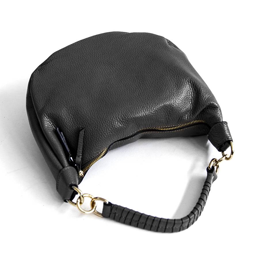 Laura Di Maggio MADRID – Sacca In Pelle Nera Con Manico Lavorato