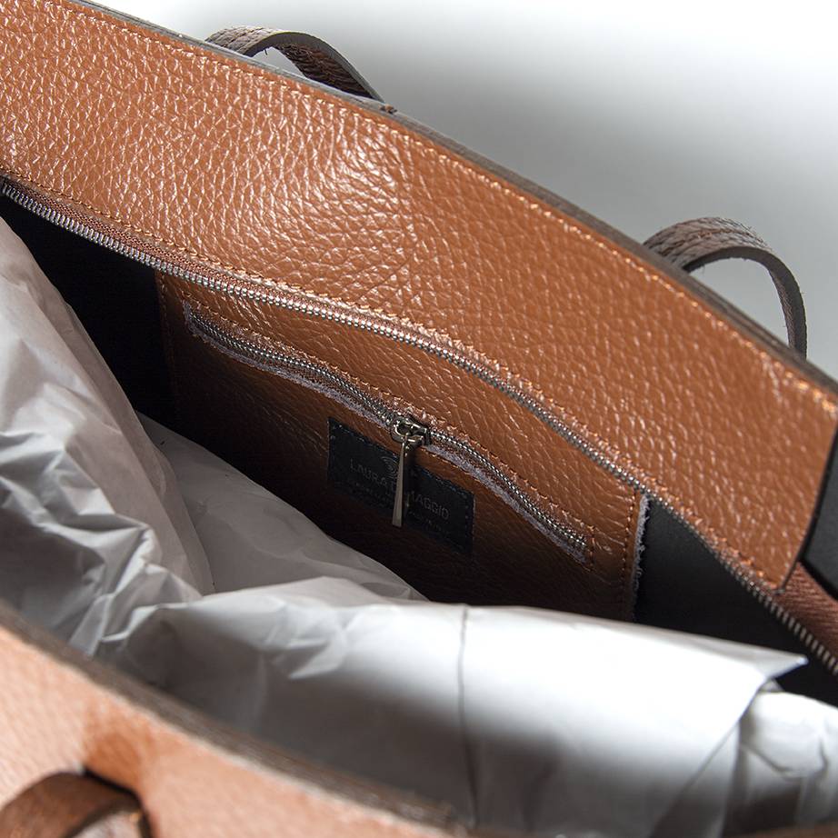 Laura Di Maggio MARGÒ – Shopper In Pelle Dollaro Color Bruciato
