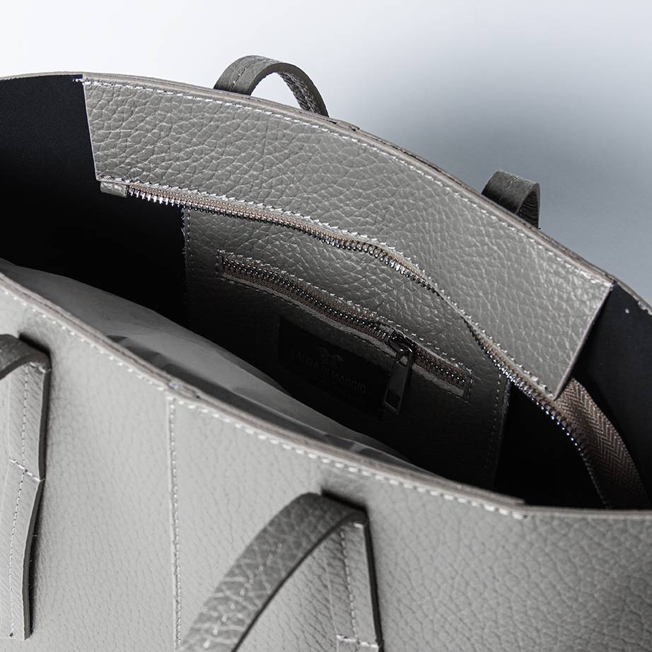 Laura Di Maggio MARGÒ Small – Shopper In Pelle Dollaro Grigia