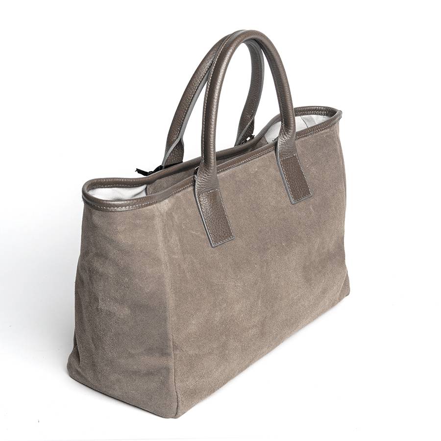 Laura Di Maggio MILANO – Borsa In Pelle E Camoscio Taupe