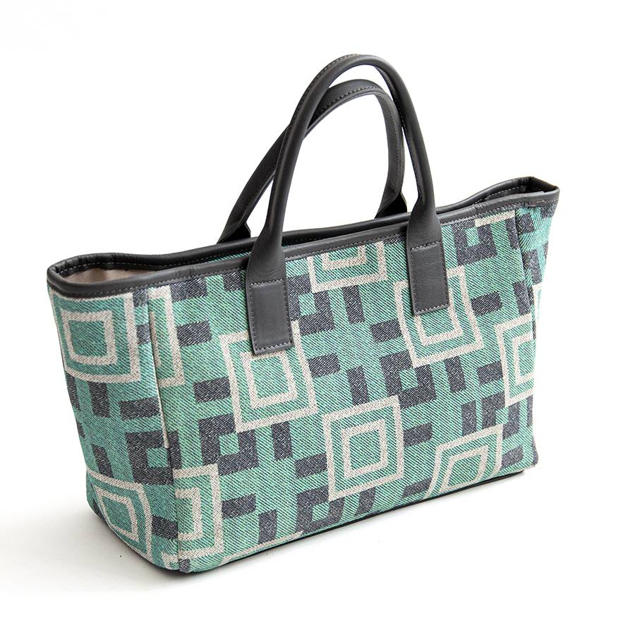 Laura Di Maggio MILANO FANTASY – Borsa In Pelle E Camoscio Stampato Tiffany
