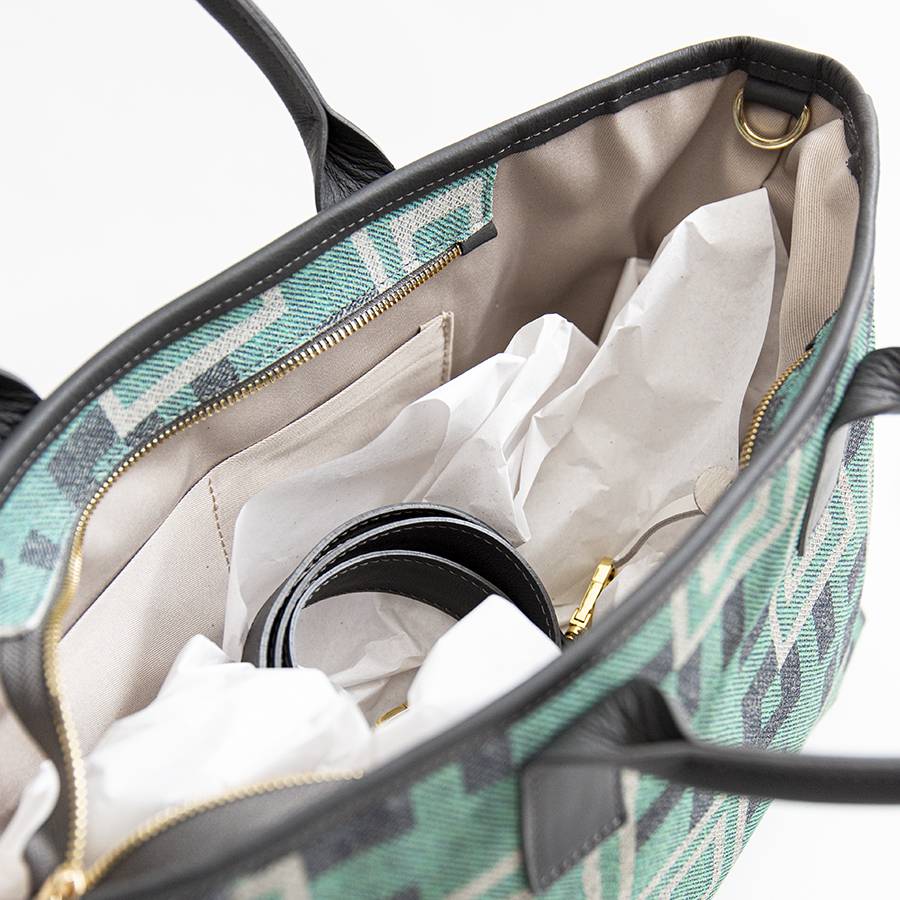 Laura Di Maggio MILANO FANTASY – Borsa In Pelle E Camoscio Stampato Tiffany