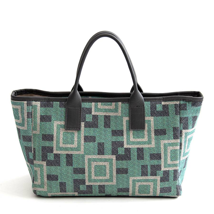 Laura Di Maggio MILANO FANTASY – Borsa in pelle e camoscio stampato tiffany